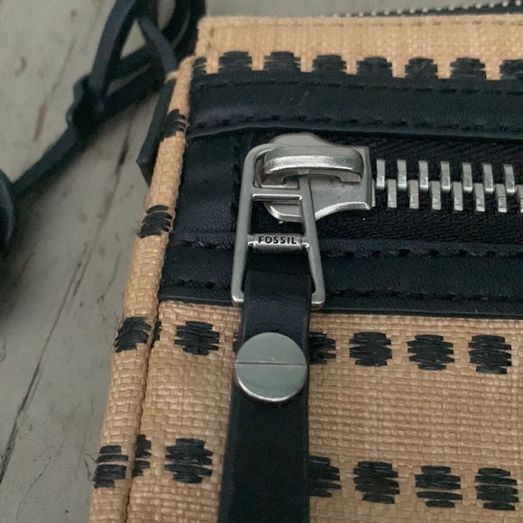 FOSSIL Dawson small Crossbody dot pattern tan black - Picture 4 of 13